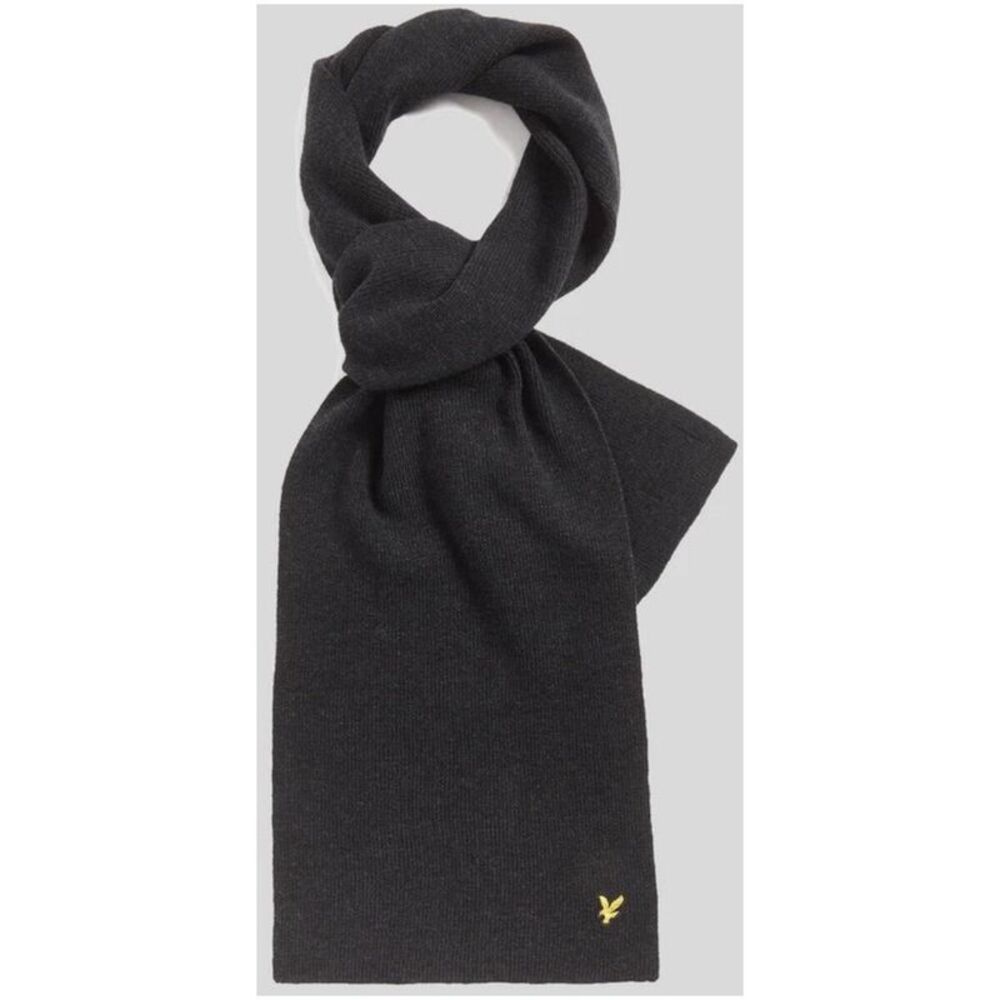 Lyle & Scott Knitted Scarf Embroidered Logo Men black Scarves